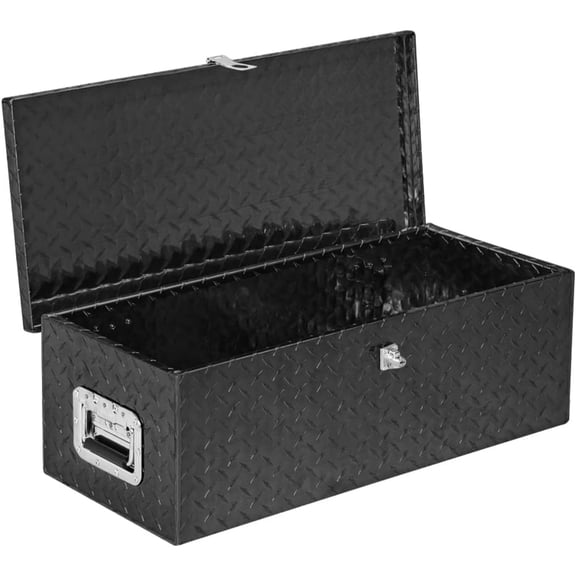 Ktaxon 30" Truck Bed Tool Box, Aluminum Tool Storage Organizer Chest for Pick up, Truck Bed, ATV, RV Trailer