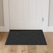 Ktaxon 30" x 17" Outdoor Doormat, Low-Profile Non-Slip Entrance Rug, Stain & Fade Resistant, Easy Clean, Grey