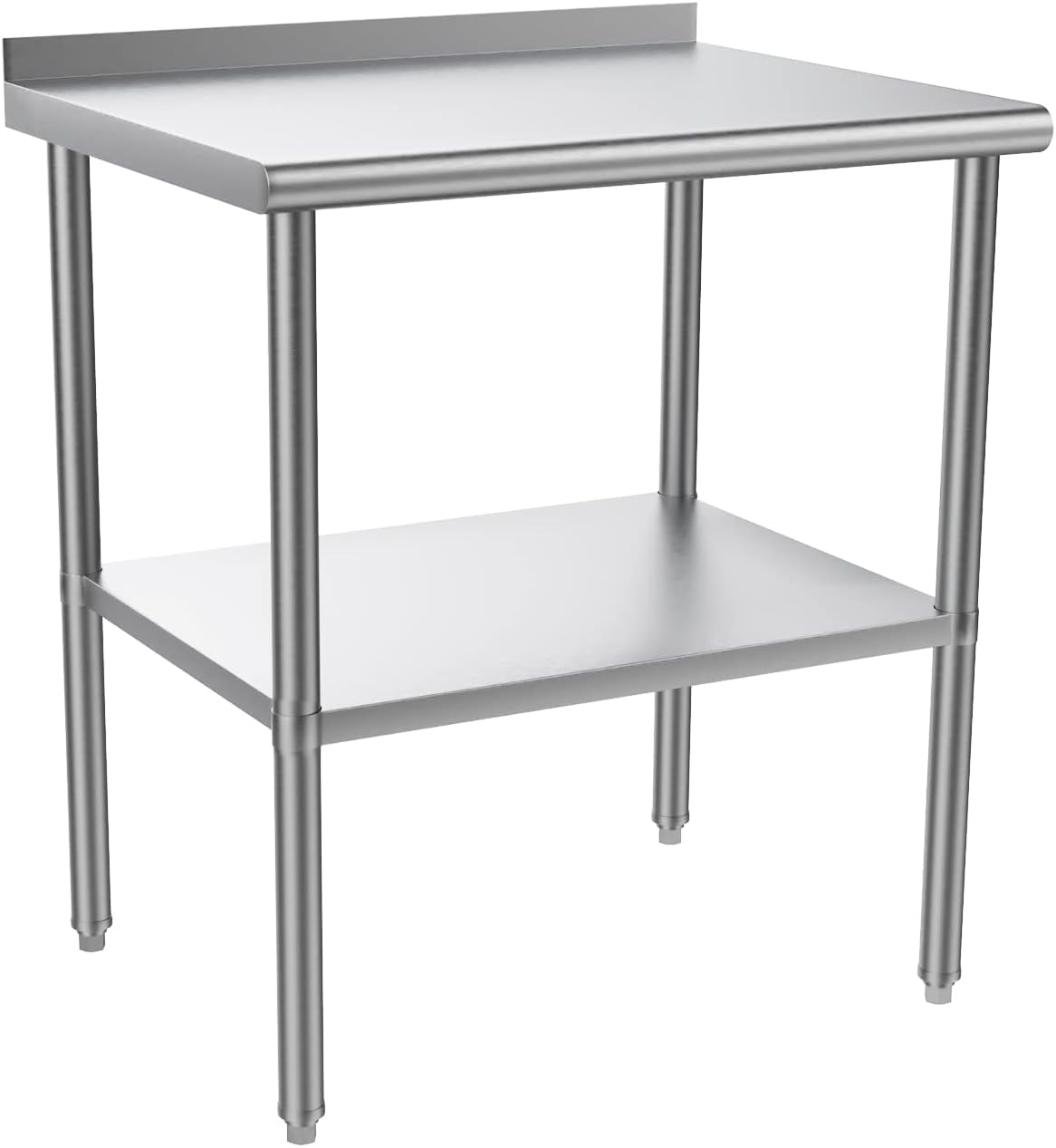 30" x 24" Stainless Steel Work Table with Backsplash and Undershelf