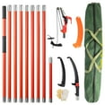 thumbnail image 1 of Ktaxon 30ft Manual Pole Saw, Lightweight Tree Trimmer with Steel Blade, Extendable Pruner for Palm Pear Fir Trees, Orange, 1 of 8