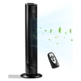 thumbnail image 1 of Ktaxon 32" Bladeless Tower Fan, Portable Floor Fan with Remote Control, Adjustable 90° Oscillating, 3 Speeds, 3 Modes & 7.5H Timer, Ultra-Quiet Cooling Fan for Home Office Bedroom, Black, 1 of 9