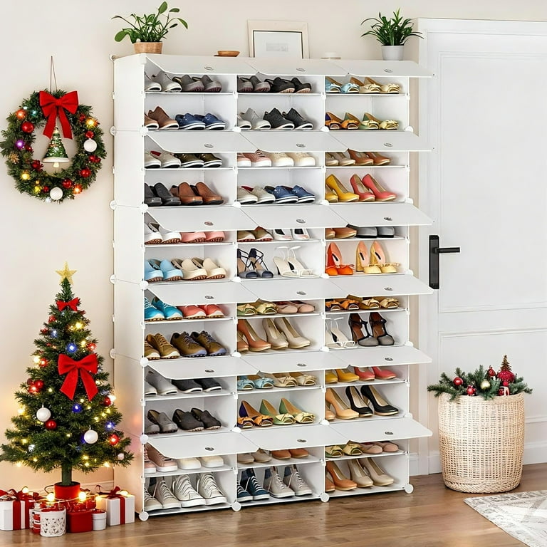 Ktaxon Shoe Storage Rack, 36 Cubes 72 Pairs, 12 Tiers Portable