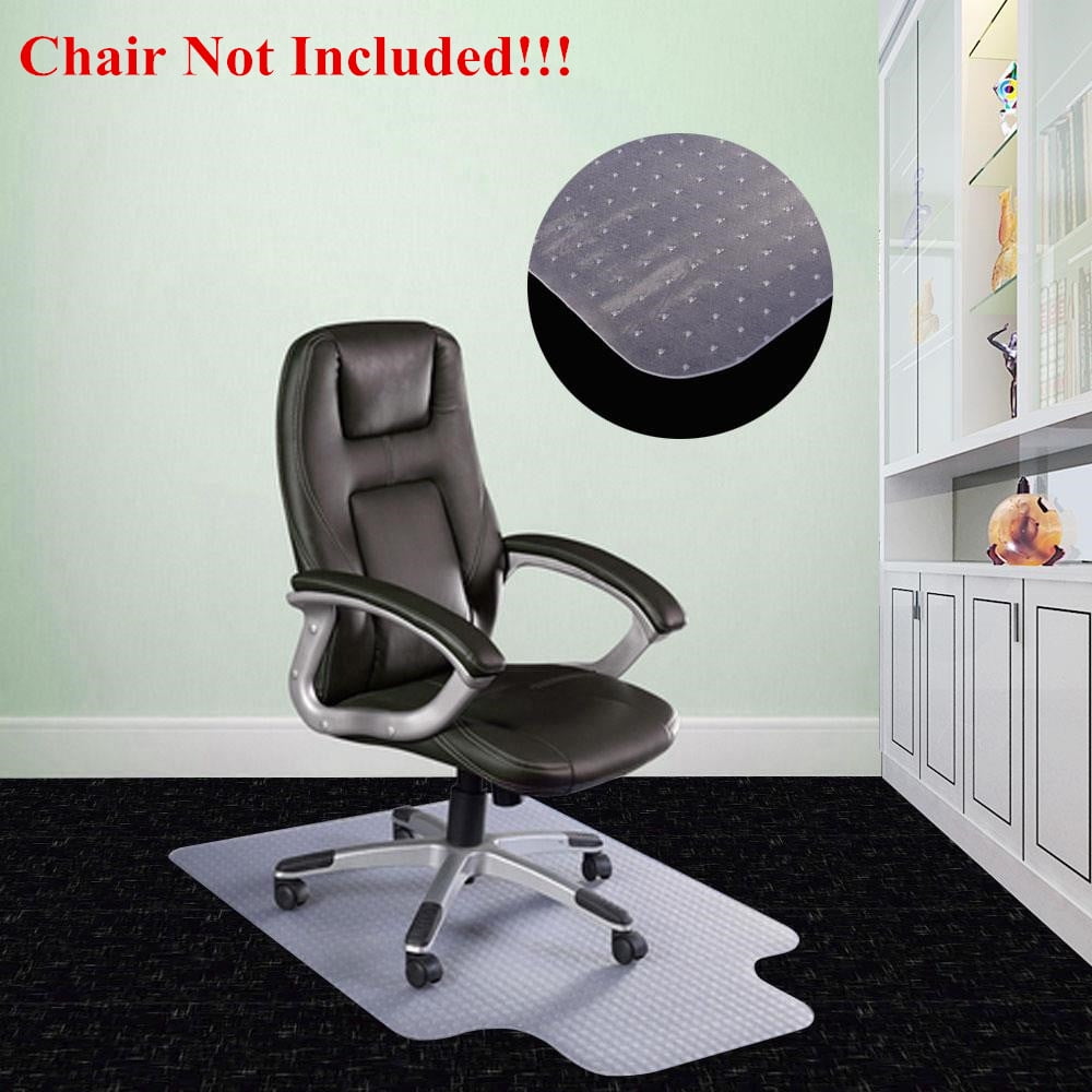 Costway 47'' x 47'' PVC Chair Floor Mat Home Office Protector for Hard Wood Floors