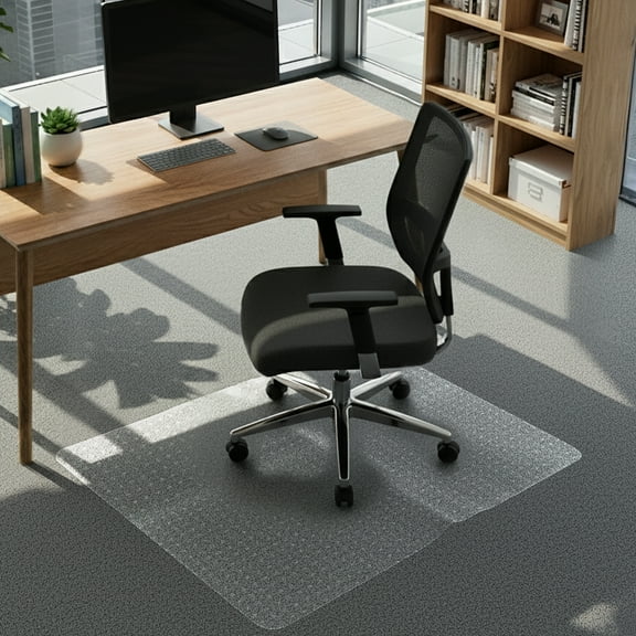 Ktaxon 36" x 48" Home Office Chair Mat Rectangular, Studded Carpet Floor Protector Mat, Dual-Fold Design
