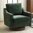 thumbnail image 1 of Ktaxon 360° Swivel Accent Chair Soft Chenille Fabric Arm Chair High Resilience Cushion Ideal for Living Room  Bedroom Furniture Green, 1 of 6