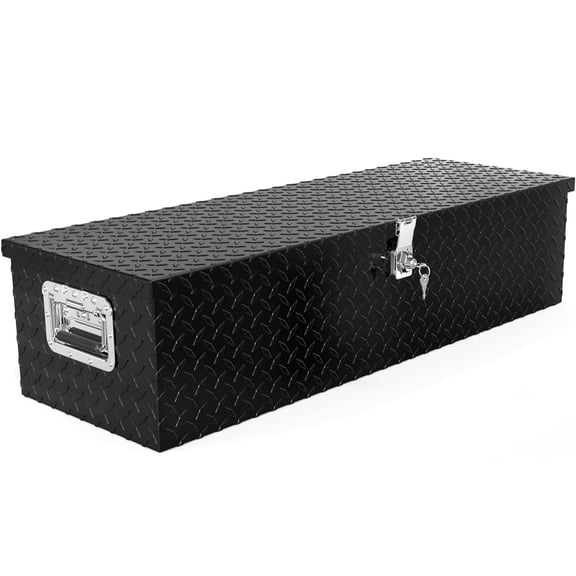 Ktaxon 39" Truck Bed Tool Box, Aluminum Tool Storage Organizer Chest, Diamond Plate Trailer Tool Box