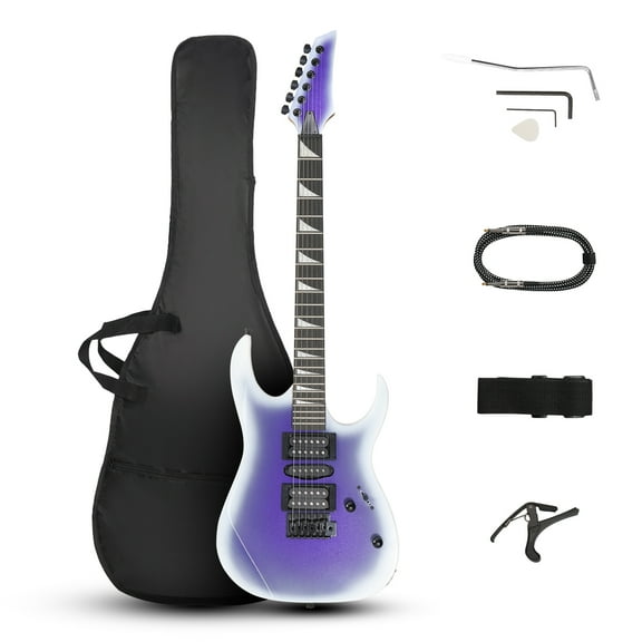 Ktaxon 39in Electric Guitar Beginner Kit w/ HSH Pickups, Bag, Strap, Cable, Picks, Purple