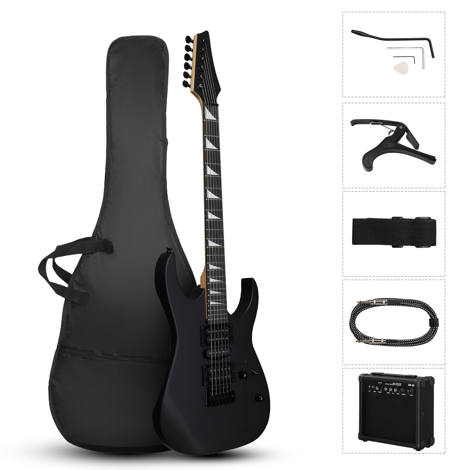 Ktaxon 39in Electric Guitar Beginner Kit with 20W Amp HSH Pickups