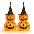 thumbnail image 1 of Ktaxon 3FT Pumpkins Halloween Lighted Pumpkin Outdoor Decoration for Holiday Lawn Garden Party,2Pcs, 1 of 7