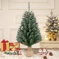 thumbnail image 1 of Zimtown 3ft Pre-Lit Artificial Christmas Tree, Table Mini Xmas Tree, Tabletop Decor Decoration Linen Base, Green, 1 of 8