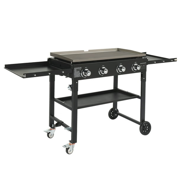 Ktaxon 4Burners Propane Grill Griddle Foldabel BBQ Gas Cooking Station