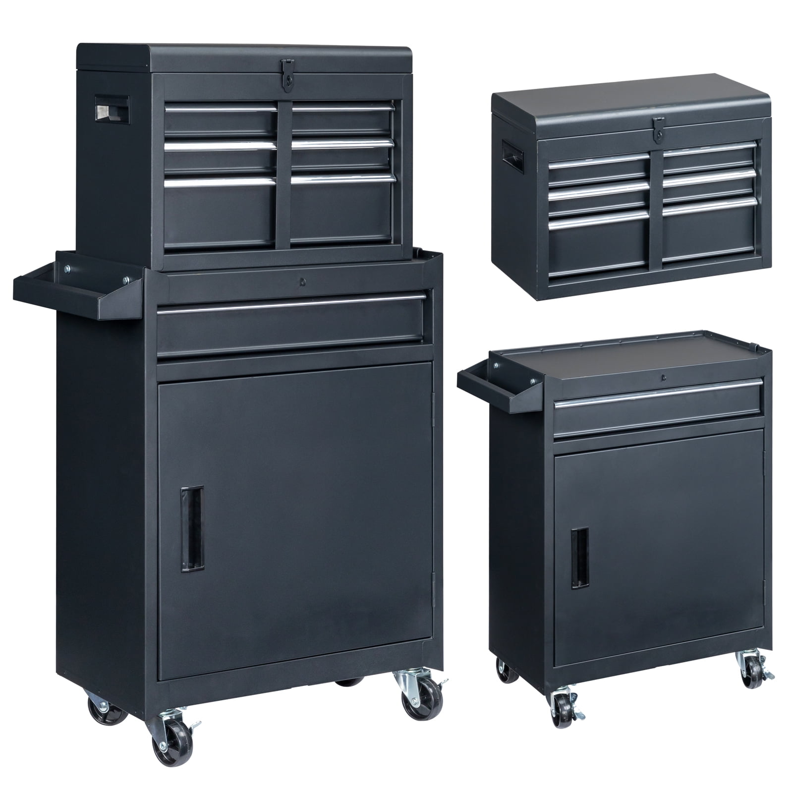 Ktaxon Mobile 2-in-1 Rolling Tool Chest, Storage Cabinet w/4 Ktaxon Mobile 2-in-1 Rolling Tool Chest, Storage Cabinet w/4