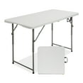 thumbnail image 1 of Ktaxon 4 Ft Plastic Event Party Folding Table, Portable Picnic Lifetable Study Desk, White, 1 of 7