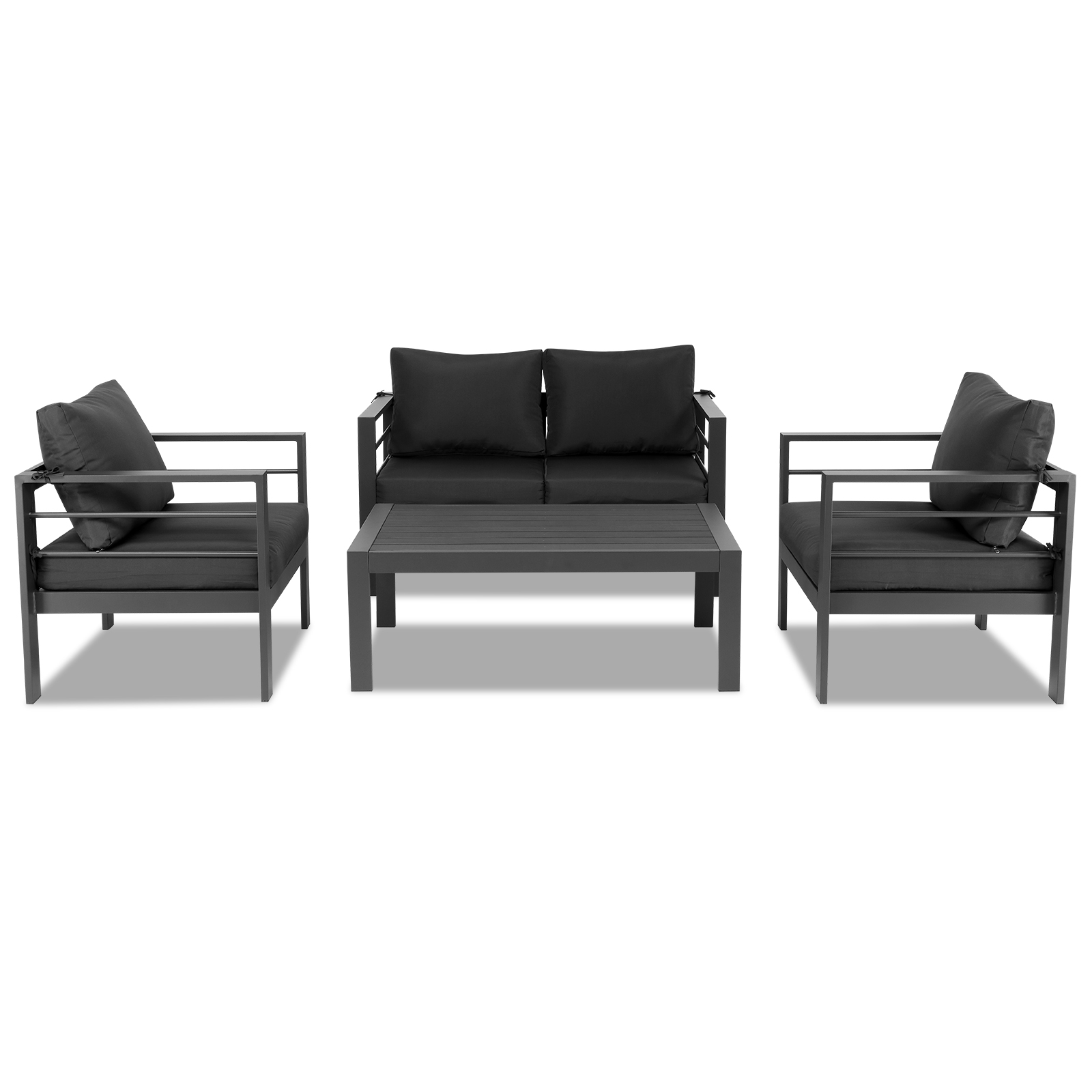 Ktaxon 4 Pieces Cast Aluminum Sofa Set, Metal Sofa Set for Patio and