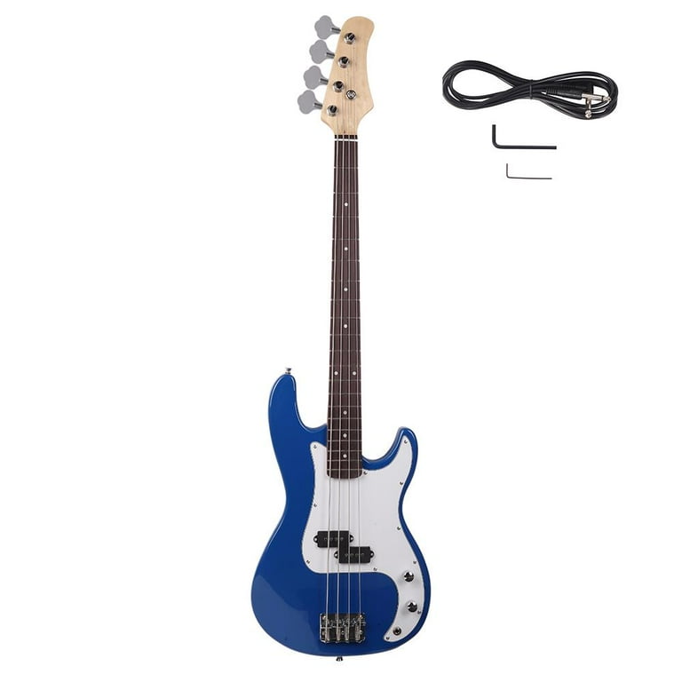 blue fender bass guitar