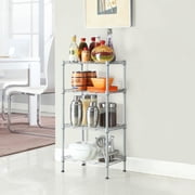 Ktaxon 4-Tier 14"L x10"W x 32"H Storage Rack Wire Shelving Storage Organizer Unit for Kitchen Bedroom Living Room, Silver