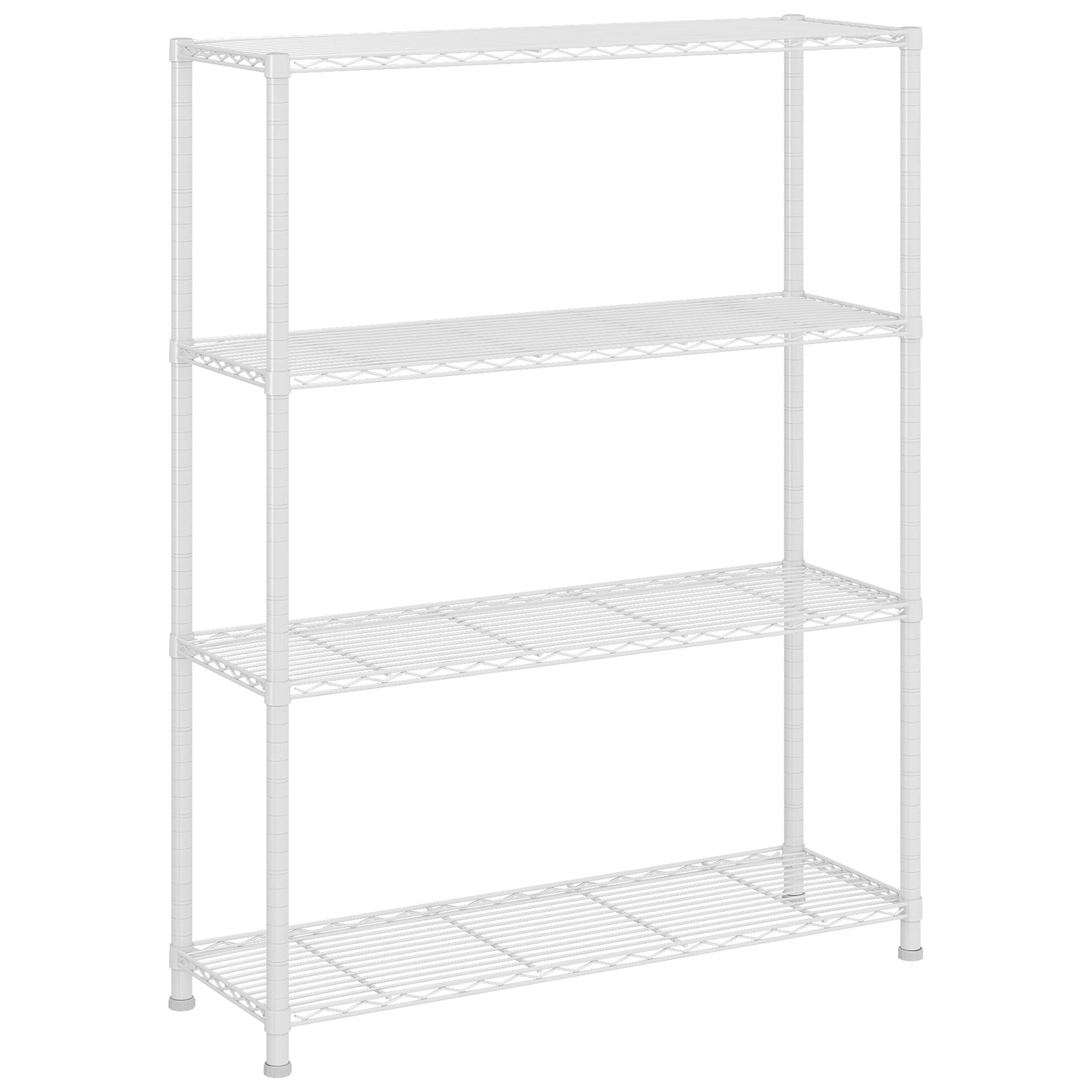 Ktaxon 4-Tier Metal Shelving Unit, Adjustable Shelf Organizer for Garage Kitchen, Storage Rack Capacity for 1100 lbs, 36"W x 14"D x 55"H, White