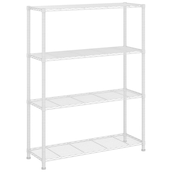 Ktaxon 4-Tier Metal Shelving Unit, Adjustable Shelf Organizer for Garage Kitchen, Storage Rack Capacity for 1100 lbs, 36"W x 14"D x 55"H, White