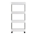 thumbnail image 1 of Ktaxon 4-Tier Metal Utility Rolling Cart, Storage Craft Art Cart Trolley  for Office, Bathroom, Kitchen, Kids' Room, White, 1 of 6