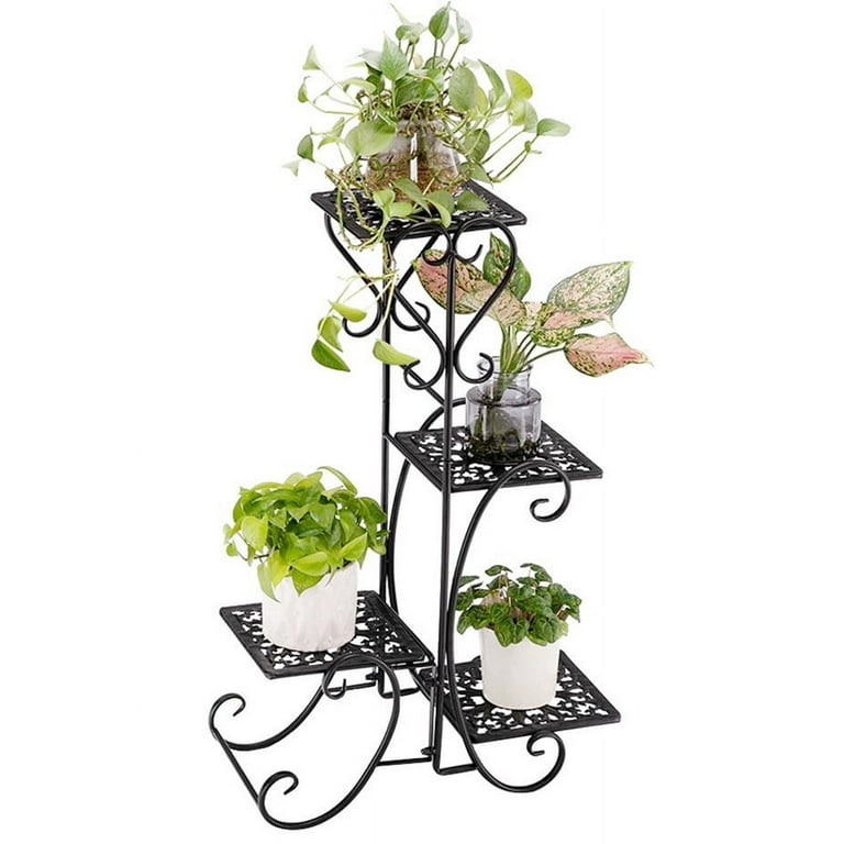 4 Tier Metal Shelf Plant Stand Flower Pot Holder Home Garden Decor Display Rack 4 Tier Metal Shelf Plant Stand Flower Pot Holder Home Garden Decor Display Rack