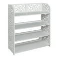 thumbnail image 1 of Ktaxon 4-Tier Standing Shoe Rack, Wood Plastic Board, White, 1 of 9