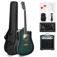 thumbnail image 1 of Ktaxon 41-Inch Full-Size Acoustic Electric Guitar with 10W Amp Bag Tuner and other Accessories Green, 1 of 8