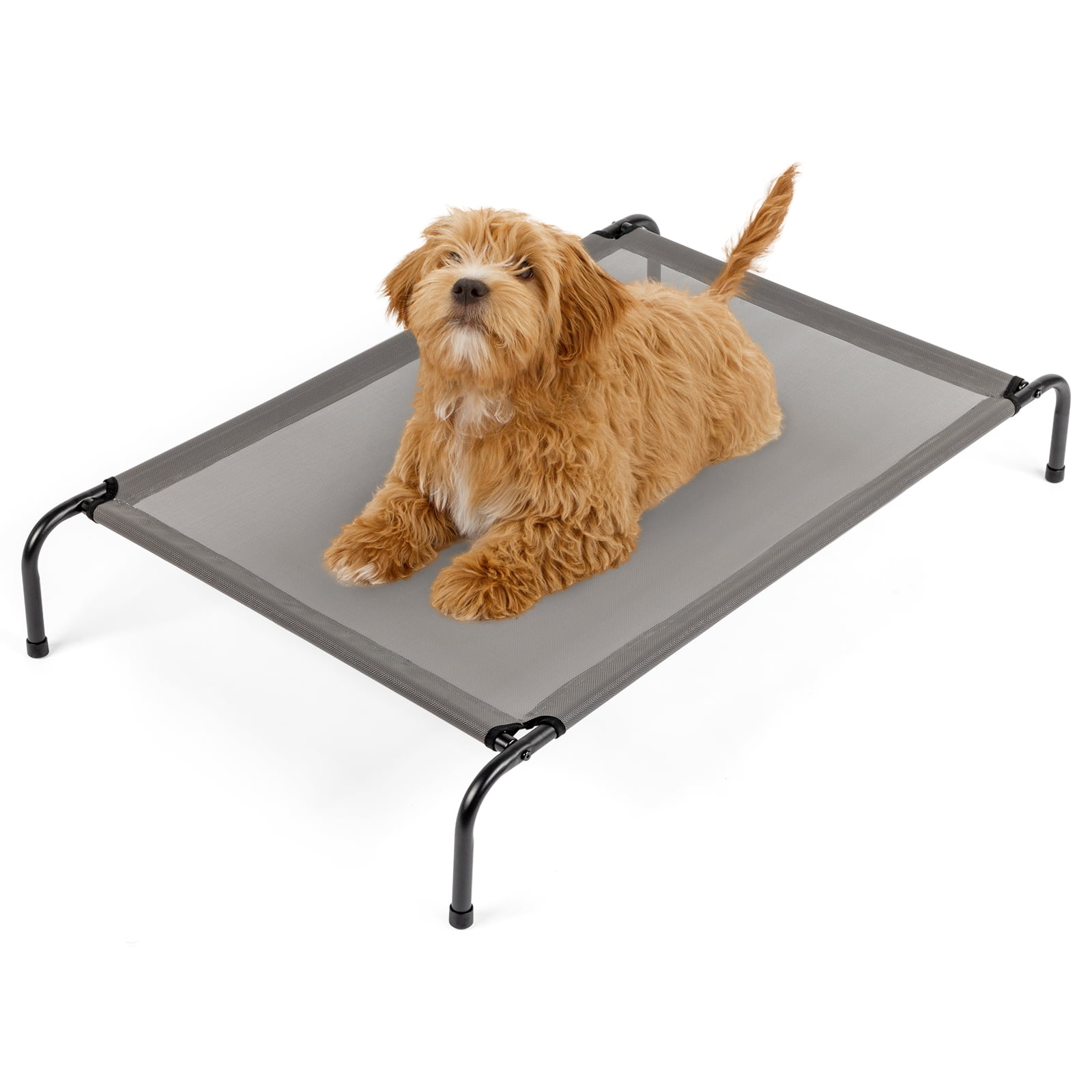 Ktaxon 43"D x 26"W  Original Cooling Elevated Dog Bed, Washable Chew Proof Dog Cot,Indoor and Outdoor Gray