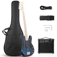 thumbnail image 1 of Ktaxon 46" Electric Bass Guitar Kit with 20W Amplifier, P Bass Style, 4 String, Blue, 1 of 10