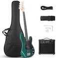 thumbnail image 1 of Ktaxon 46" Electric Bass Guitar Kit with 20W Amplifier, P Bass Style, 4 String, Transparent Green, 1 of 8