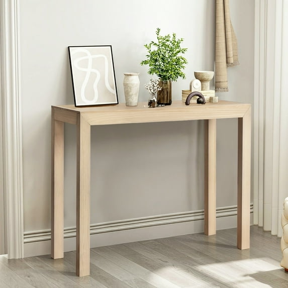 Ktaxon 46-Inch Cream White Pine Console Table, Stylish Mid-Centry Sofa Table for Living Room, Entryway, or Bedroom, Perfect TV Display Stand