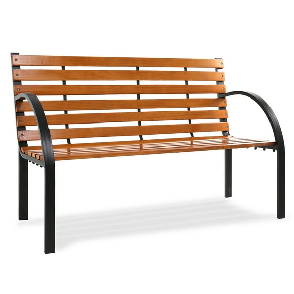 Ktaxon 48" Patio Park Hardwood Bench, Wood Garden Seat, Outdoor Bench for 2 Person