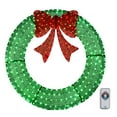 thumbnail image 1 of Ktaxon 48in Christmas Wreath Christmas Decoration Lighted Holiday Decor 315 Lights LED - Green, 1 of 6