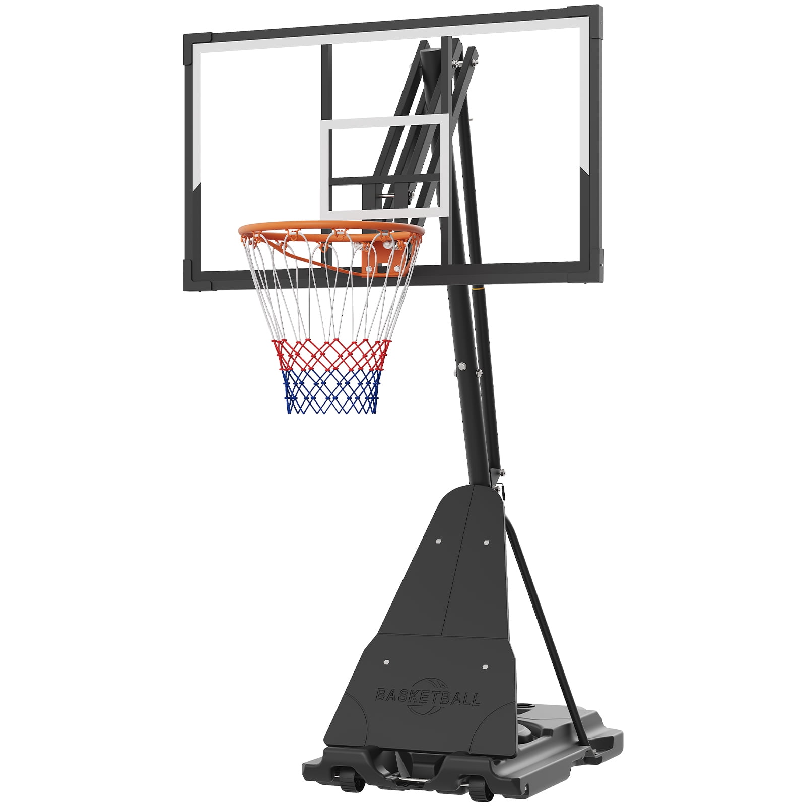Ktaxon 48in Portable Basketball Hoop Outdoor, 4.5-10FT Adjustable Height, Free Sandbag, Basketball Goal System for Youth and Adults