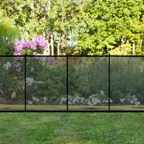 Ktaxon 4pcs In-Ground Pool Safety Fence 4Ft x 12Ft Swimming Pool Fences for Inground Pool, Black