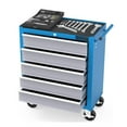 thumbnail image 1 of Ktaxon 5-Drawer Rolling Tool Chest, Tool Storage Cabinet with Lockable Wheels, Tool Organizer Box for Garage, Warehouse & Repair Shop, Blue, 1 of 6