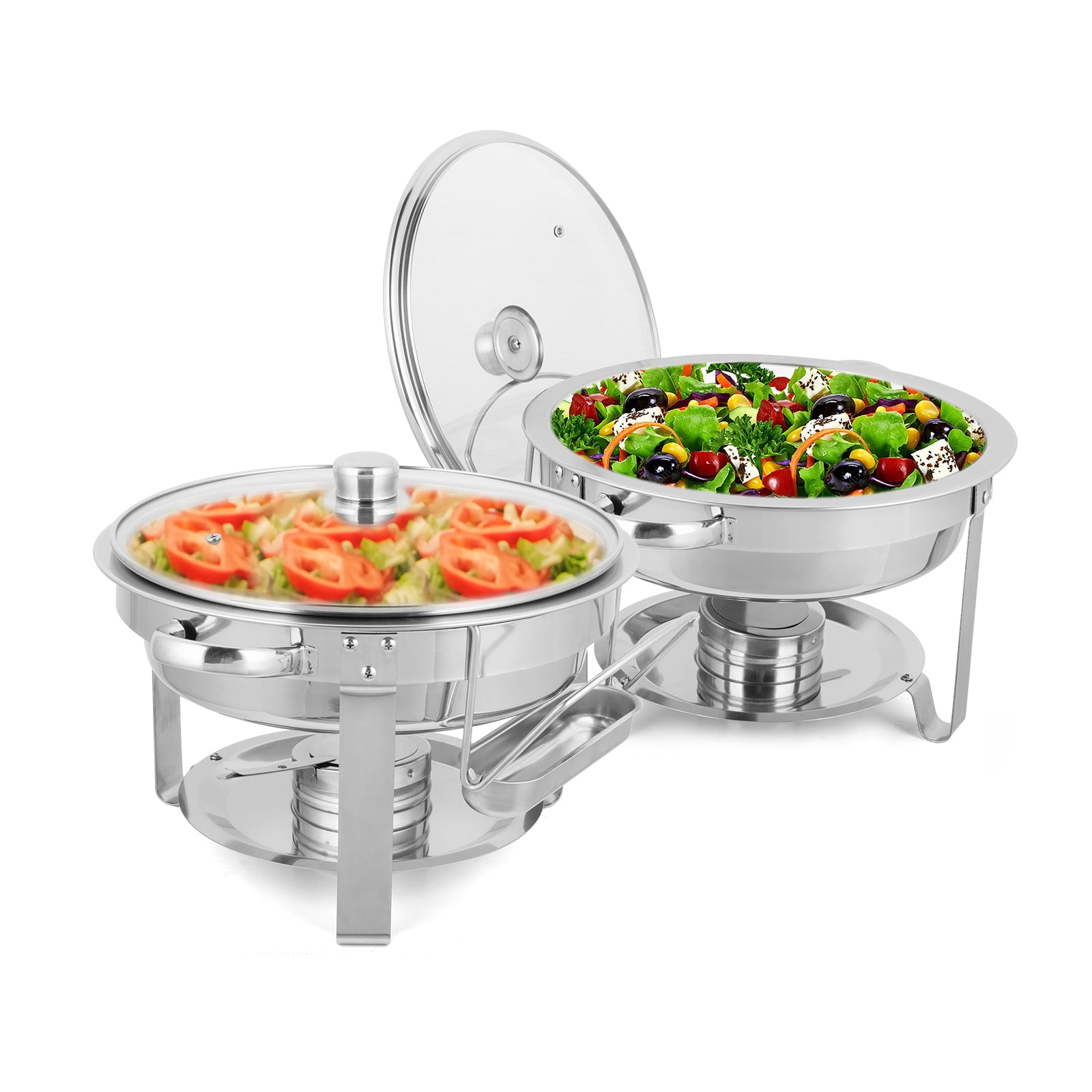 Ktaxon 5 Quart Chafing Dish, Round Stainless Steel Frame Buffet Stove