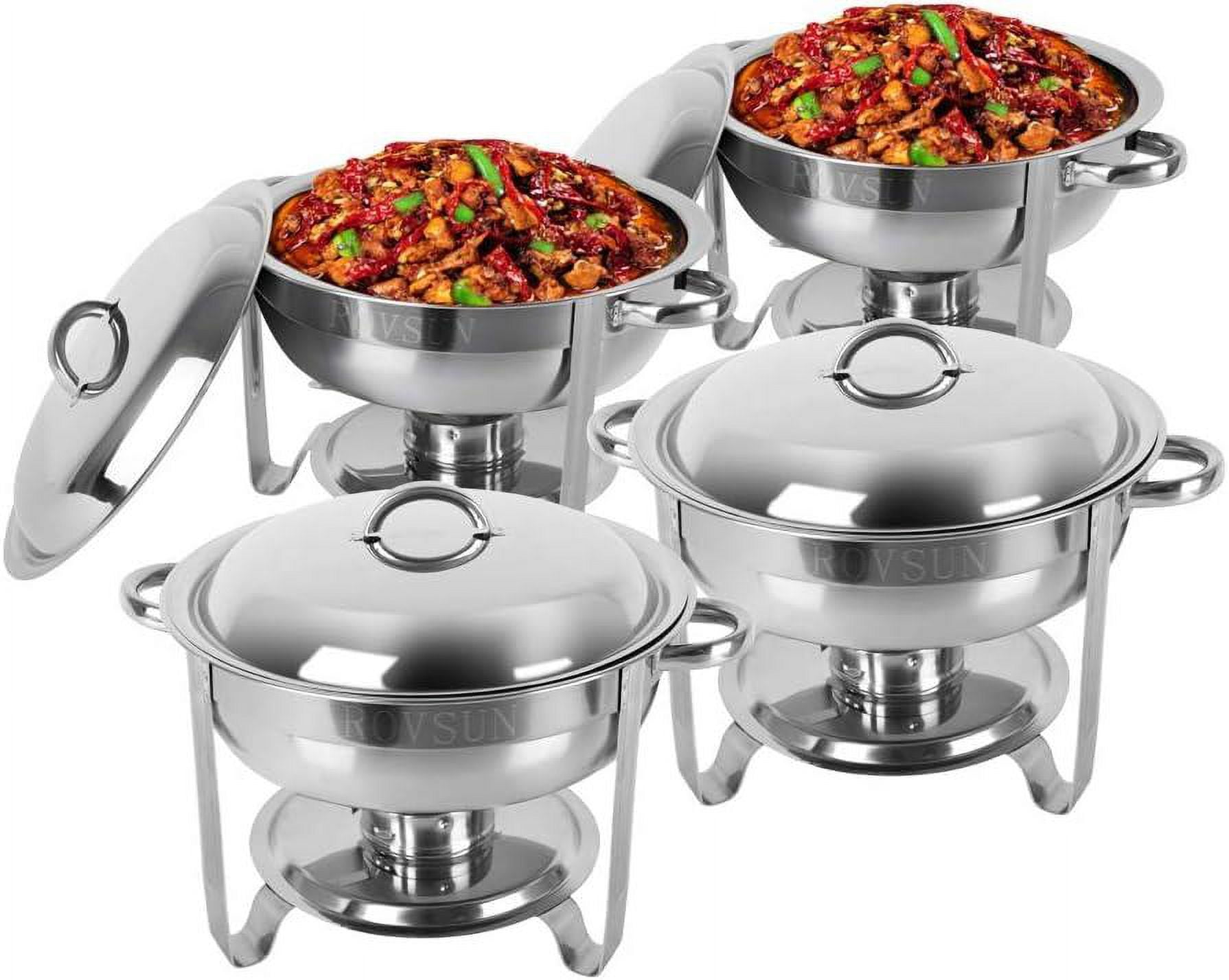 Ktaxon 5 Quart Chafing Dish, Round Stainless Steel Frame Buffet Stove