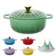 thumbnail image 1 of Ktaxon 5QT Enameled Cast Iron Dutch Oven with Upgraded Textured Handles, Petal-Shaped Design, Induction Compatible, Oven Safe to 500°F, Sage Green, 1 of 12