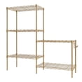 thumbnail image 1 of Ktaxon 5 Tier Layer 21"x11.5"x59" Storage Rack, Wire Shelving Adjustable Steel Storage Rack Organizer Kitchen, Gold, 1 of 18