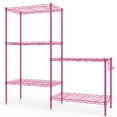 thumbnail image 1 of Ktaxon 5 Tier Layer 59"x21"x11.5" Storage Rack, Wire Shelving Adjustable Steel Storage Rack Organizer Kitchen, Barbie Pink, 1 of 9