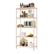 Ktaxon 5-Tier Wire Shelving Unit, Steel Storage Rack for Garage Office Kitchen Pink, 30" W x 14" D x 60" H