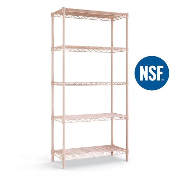 Ktaxon 5-Tier Wire Shelving Unit, Steel Storage Rack for Garage Office Kitchen Pink, 30" W x 14" D x 60" H