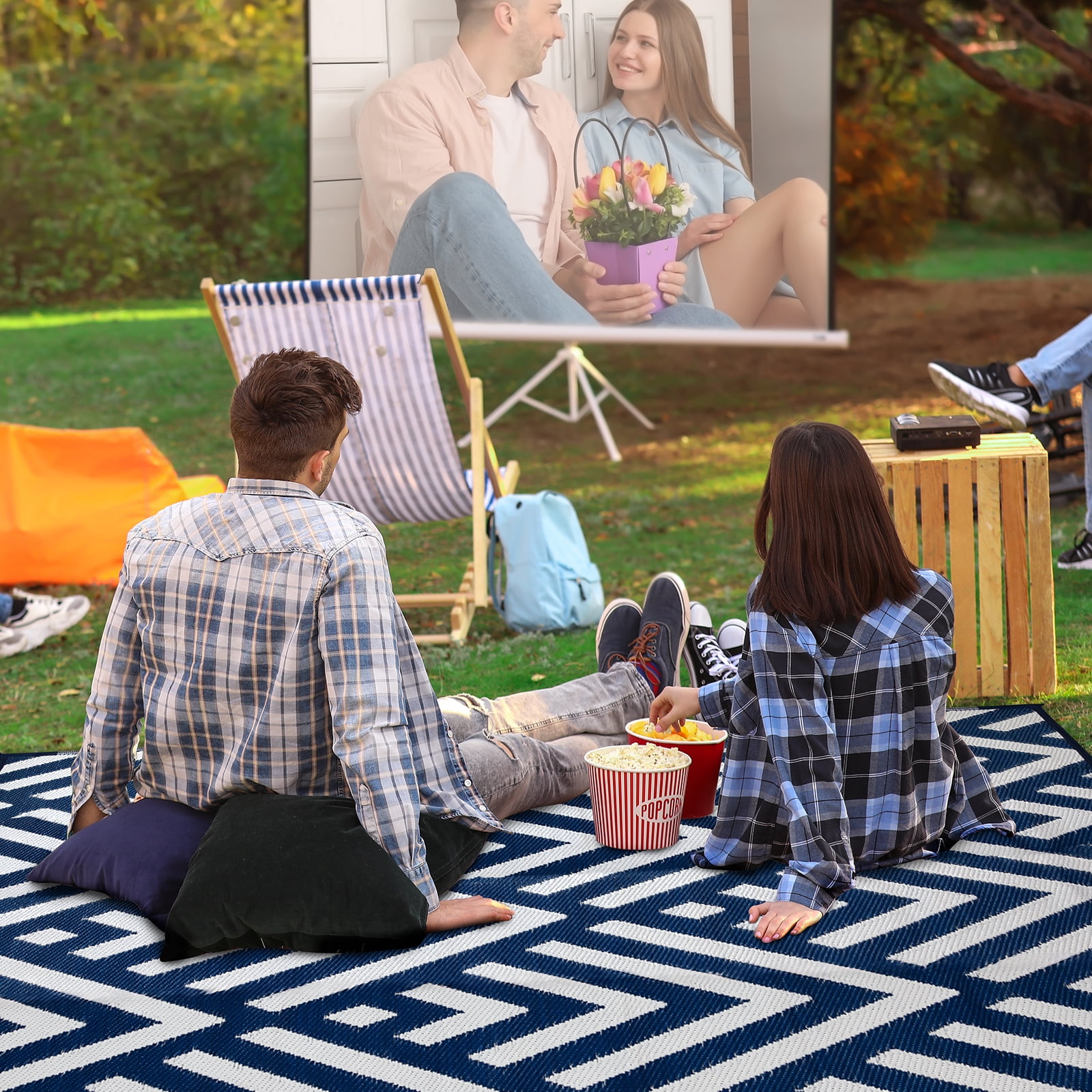 Ktaxon 5'x8' RV Floor Mats Rug Plastics Straw Rug Camping Mat ...