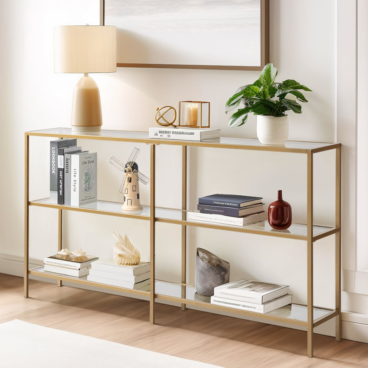 Ktaxon 51 2in Gold Console Table
