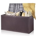 thumbnail image 1 of Ktaxon 90 gal Outdoor Garden Plastic Storage Deck Box Brown, 1 of 8