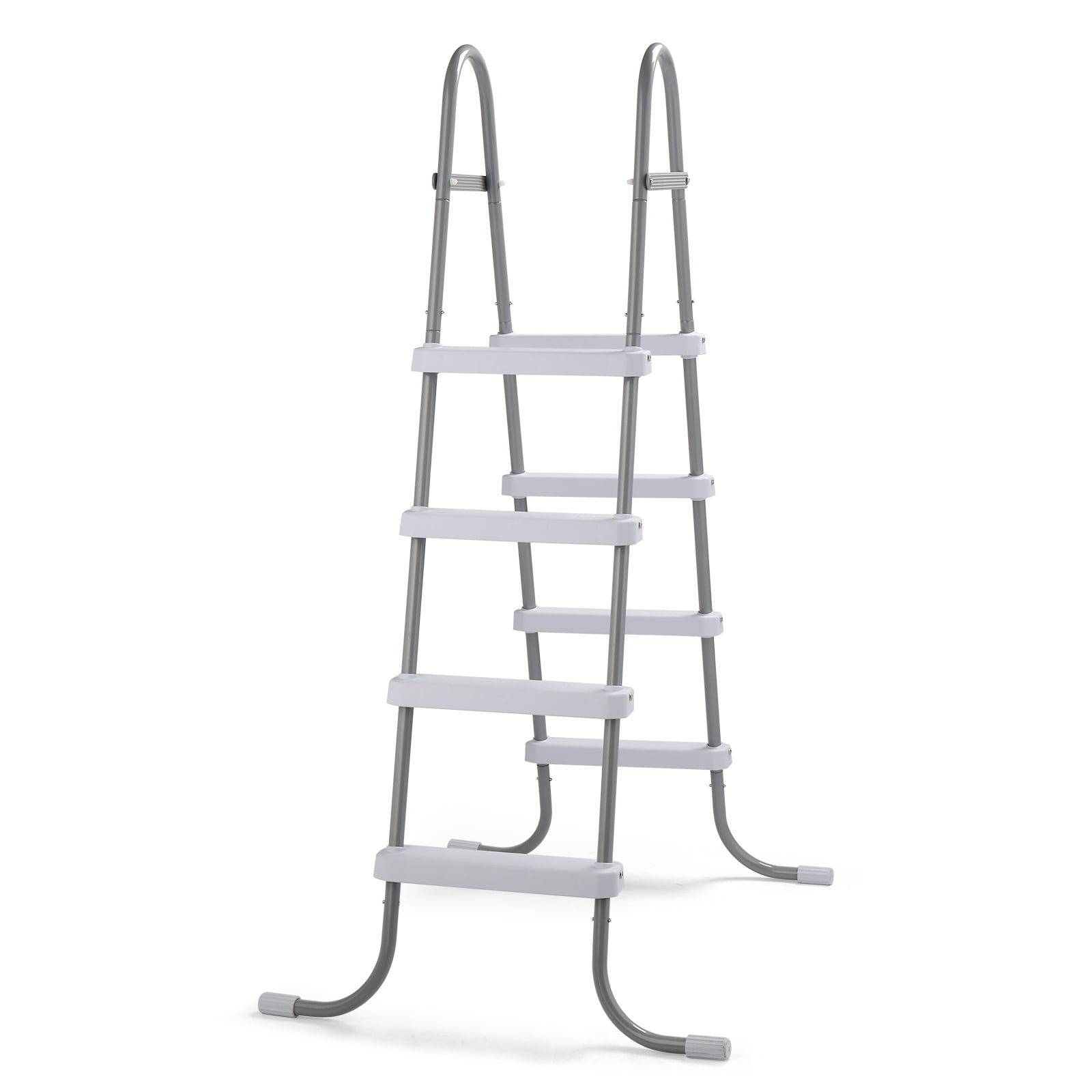 Ktaxon 52" 4Step Steel Frame Above Ground Swimming Pool Ladder,Heavy Duty Double Sided Removable Pool Steps with Ladder Escape