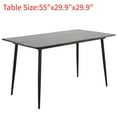 thumbnail image 1 of Ktaxon 55" Dining Table for 6, Faux Marble Dining Room Table Dinner Table with Metal Feet for Home Kitchen Restaurant Black, 1 of 10