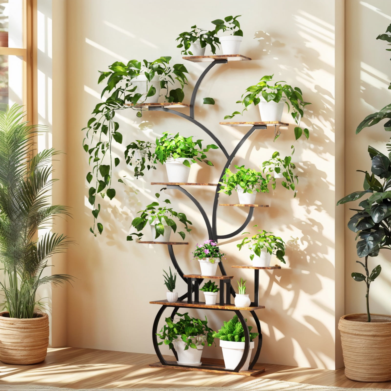 rustic plant stands indoor Elegance Tiered Plant Stand main image 1