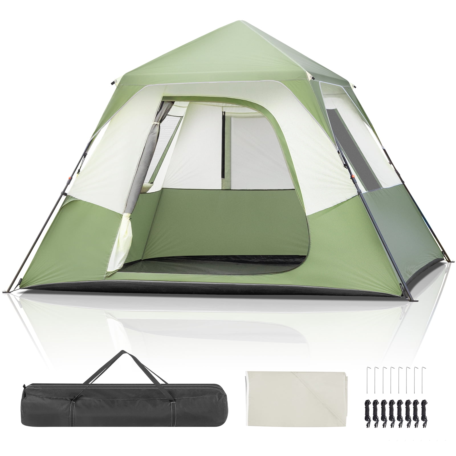 Ktaxon 6 Person Family Tents, Parties, Music Festival Tent, Big, Easy Up, Waterproof, Weather Resistant, Green