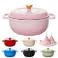thumbnail image 1 of Ktaxon 6 Quart Enameled Cast Iron Dutch Oven with Upgraded Textured Handles Pre-Seasoned Cookware, Induction & Oven Safe up to 500°F, Pink, 1 of 11